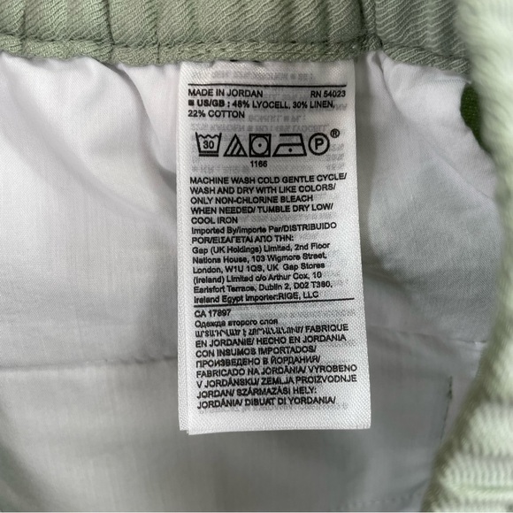 Banana Republic Pants Women Small Light Green Linen Pull On Elastic Waist Comfy - Picture 11 of 15